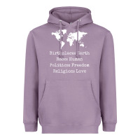 Lavender birthplace earth race human politics freedom religion love t shirt Heavyweight Hoodie - longCreatives