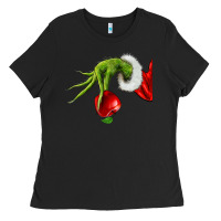 Black Christmas Character Ladies Tee - NancyCooperArtShop