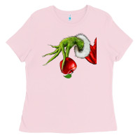 Bubblegum Pink Christmas Character Ladies Tee - NancyCooperArtShop