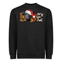 Black love christmas black angus Heavyweight Sweatshirt - LillyAllenDesigns