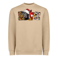 Love Christmas Black Angus Heavyweight Sweatshirt | Teevron