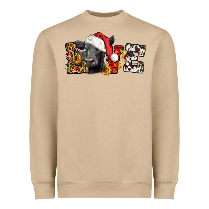 Love Christmas Black Angus Heavyweight Sweatshirt by LillyAllenDesigns | Teevron