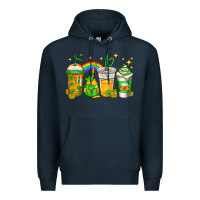 Navy st patricks day coffee Premium Hoodie - Jasminsmagicworld