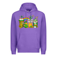 Purple st patricks day coffee Premium Hoodie - Jasminsmagicworld
