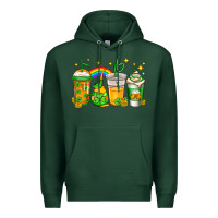 Sports Green st patricks day coffee Premium Hoodie - Jasminsmagicworld