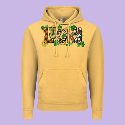 Western Lucky St. Patrick's Day Vintage Hoodie Designed By Cowgirlartshop