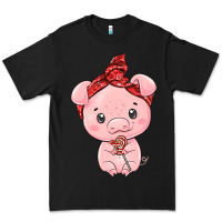 Black cute pig Premium Tee - texasbilliewilder
