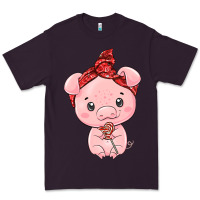 Plum cute pig Premium Tee - texasbilliewilder