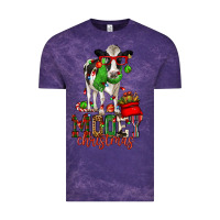 Mooey Christmas Holstein Cow Vintage Tee | Teevron