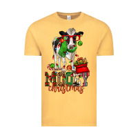 Vintage Mustard mooey christmas holstein cow Vintage Tee - CowGirlArtShop