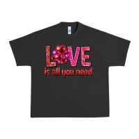 Pigment Black Love is all you need Valentine's Day Urban Heavy Tee - HowdyJamesFarm