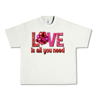 Pistachio Love is all you need Valentine's Day Urban Heavy Tee - HowdyJamesFarm