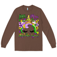 Chestnut little miss mardi gras unicorn  olivia Long Sleeve Tee - OliviaCreatesArt