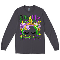 Smoke little miss mardi gras unicorn  olivia Long Sleeve Tee - OliviaCreatesArt