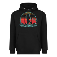 Black Softball Retro Vintage 80s Style Player Gift Heavyweight Hoodie - longCreatives