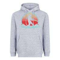 Heather Grey Softball Retro Vintage 80s Style Player Gift Heavyweight Hoodie - longCreatives