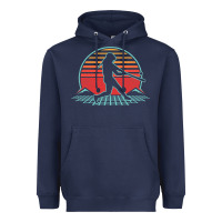 Navy Softball Retro Vintage 80s Style Player Gift Heavyweight Hoodie - longCreatives