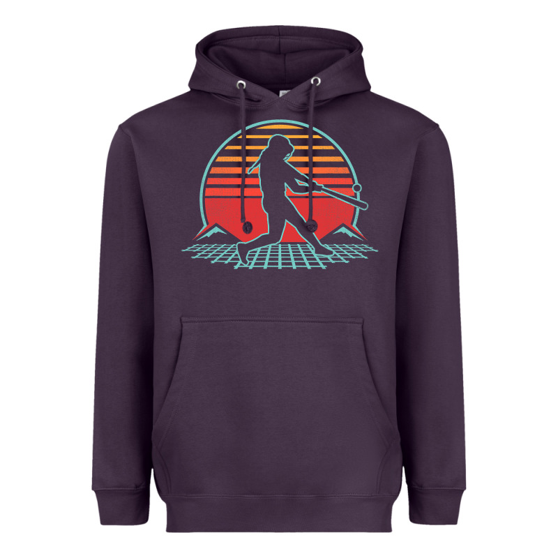 Softball Retro Vintage 80s Style Player Gift Heavyweight Hoodie by longCreatives | Teevron