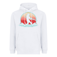 White Softball Retro Vintage 80s Style Player Gift Heavyweight Hoodie - longCreatives