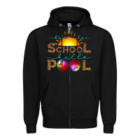 Black bye bye school hello pool Zipper Hoodie - Artiststas