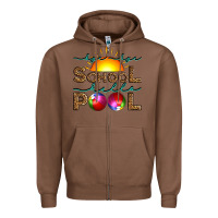 Chestnut bye bye school hello pool Zipper Hoodie - Artiststas
