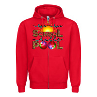 Red bye bye school hello pool Zipper Hoodie - Artiststas