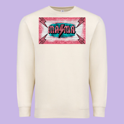 Western Mama Pink Glitter Premium Sweatshirt Designed By Barkaloodesign