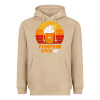 Mushroom pumpkin spice af retro vintage background happy halloween Heavyweight Hoodie - longCreatives