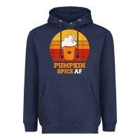 Navy pumpkin spice af retro vintage background happy halloween Heavyweight Hoodie - longCreatives