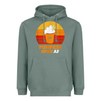 Sage pumpkin spice af retro vintage background happy halloween Heavyweight Hoodie - longCreatives