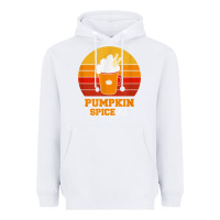 White pumpkin spice af retro vintage background happy halloween Heavyweight Hoodie - longCreatives