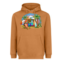 Meerkat camp life beach Heavyweight Hoodie - BarkalooDesign