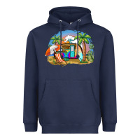 Navy camp life beach Heavyweight Hoodie - BarkalooDesign