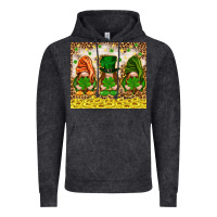 Vintage Black St. Patrick's Day gnomies with leopard tumbler Vintage Hoodie - HowdyJamesFarm