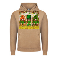 Vintage Coffee St. Patrick's Day gnomies with leopard tumbler Vintage Hoodie - HowdyJamesFarm