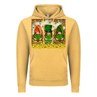 Vintage Mustard St. Patrick's Day gnomies with leopard tumbler Vintage Hoodie - HowdyJamesFarm