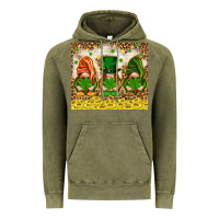 St. Patrick's Day Gnomies With Leopard Tumbler Vintage Hoodie | Teevron