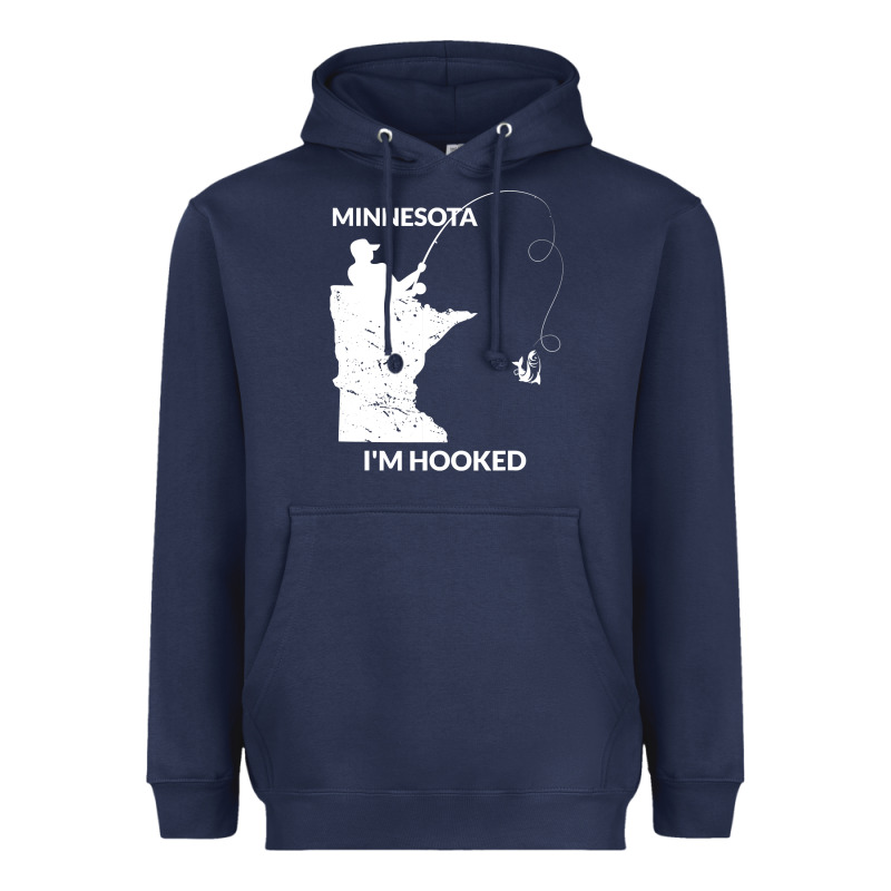 Mn Minnesota Fishing T Gift For Fishermen And Anglers Heavyweight Hoodie by longCreatives | Teevron