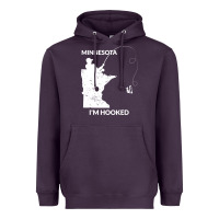 Plum MN Minnesota Fishing T Gift for Fishermen and Anglers Heavyweight Hoodie - longCreatives