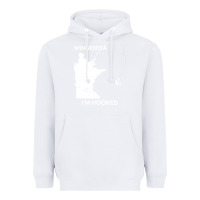 White MN Minnesota Fishing T Gift for Fishermen and Anglers Heavyweight Hoodie - longCreatives