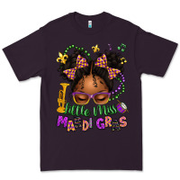 Plum little miss mardi gras afro messy bun kid Premium Tee - texasbilliewilder