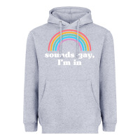 Heather Grey Sounds Gay, I'm In Heavyweight Hoodie - longCreatives