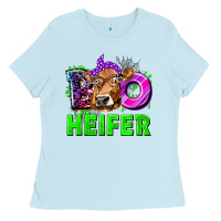 Baby Blue Boo Heifer Cow Ladies Tee - texasbilliewilder