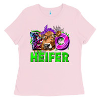 Bubblegum Pink Boo Heifer Cow Ladies Tee - texasbilliewilder