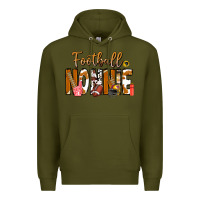 Army Green football NONNiE Premium Hoodie - CowhideDigitalArt