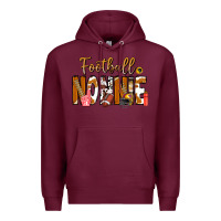 Burgundy football NONNiE Premium Hoodie - CowhideDigitalArt