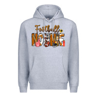 Heather Grey football NONNiE Premium Hoodie - CowhideDigitalArt