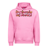 Fuchsia Pink donut with donut and hearts Urban Hoodie - AdoDesignShop