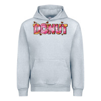 Heather Grey donut with donut and hearts Urban Hoodie - AdoDesignShop