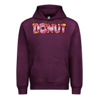 Mauve Wine donut with donut and hearts Urban Hoodie - AdoDesignShop